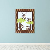 Toile Monkey Time Mod Singe 16x20 Canvas Nursery Art (Insitu (Plancher de Bois))