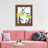 Toile Monkey Time Mod Singe 16x20 Canvas Nursery Art (Insitu(Salon))