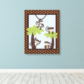 Toile Monkey Time Mod Singe 16x20 Canvas Nursery Art (Insitu (Plancher de Bois))