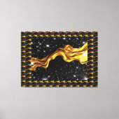 Toile Monochrome Opulent Swirl Liquid Gold Black Achempo (Recto)