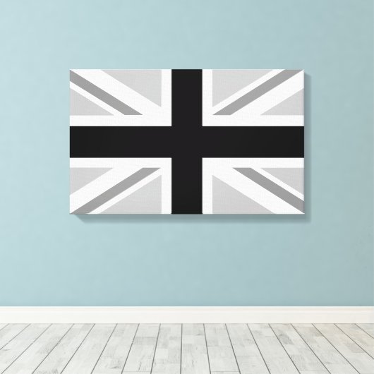 Toile Monochrome Union Jack/Drapeau (Insitu (Plancher de Bois))