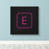 Toile Monogram de Styled | Pink & Black (Insitu (Plancher de Bois))