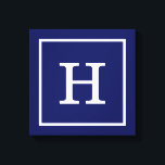 Toile Monogram initial de la Navy Blue White Framed<br><div class="desc">Monogramme initial encadré bleu marine et blanc Un arrière - plan solide élégant avec une zone encadrée blanche pour votre monogramme, nom ou autre texte. Vous pouvez également modifier la police de texte, modifier la taille et la couleur de la police, déplacer le texte, etc. Si vous voulez ce design...</div>