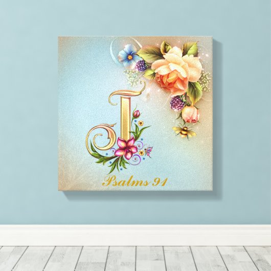 Toile Monogram J Premium Wrapped (Gloss) (Insitu (Plancher de Bois))