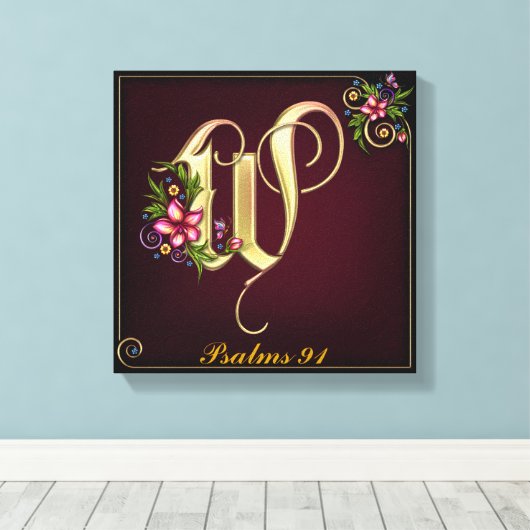 Toile Monogram W Premium Wrapped (Gloss) (Insitu (Plancher de Bois))