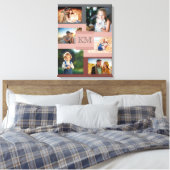 Toile Monogramme 6 photo collage sur Maroon Pink and Gre (Insitu(Chambre))