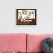Toile Monogramme 8 Photo Famille Collage Bois rustique (Insitu(Salon))