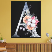 Toile Monogramme A Floral Blues (Insitu(Salon))