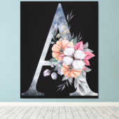 Toile Monogramme A Floral Blues (Insitu (Plancher de Bois))