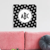 Toile Monogramme à pois noir et blanc (Insitu(Salon))