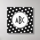 Toile Monogramme à pois noir et blanc (Recto)