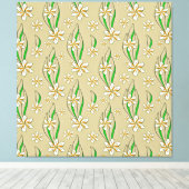 Toile Monogramme blanc floral Beige arrière - plan (Insitu (Plancher de Bois))