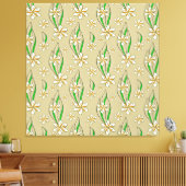 Toile Monogramme blanc floral Beige arrière - plan (Insitu(Salon))