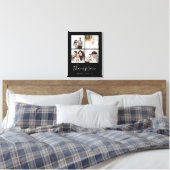Toile Monogramme de famille moderne 4 Collage de photos (Insitu(Bedroom))
