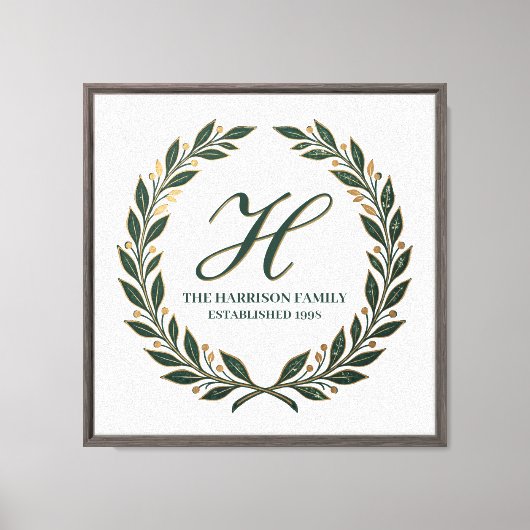Toile Monogramme de la famille Green sur toile, initiale (Recto)