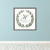 Toile Monogramme de la famille Green sur toile, initiale (Insitu (Plancher de Bois))