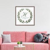 Toile Monogramme de la famille Green sur toile, initiale (Insitu(Salon))