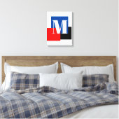 Toile Monogramme de lettre initiale Moderne Élégant (Insitu(Chambre))