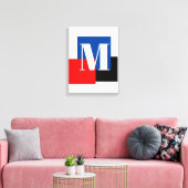 Toile Monogramme de lettre initiale Moderne Élégant (Insitu(Salon))