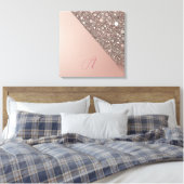 Toile Monogramme élégant en or rose (Insitu(Chambre))