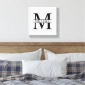 Toile Monogramme et nom personnalisés (Insitu(Chambre))