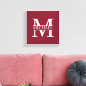 Toile Monogramme et nom personnalisés (Insitu(Salon))