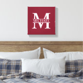 Toile Monogramme et nom personnalisés (Insitu(Chambre))