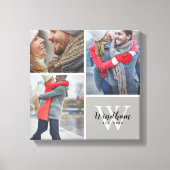 Toile Monogramme familial Date de création 3 Collage pho (Recto)