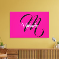Monogramme initial minimaliste moderne nom rose ch