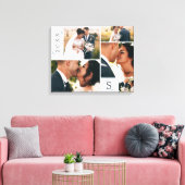 Toile Monogramme Mariage Eucalyptus Collage d'images (Insitu(Salon))