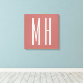 Toile Monogramme Moderne Professionnel Minimaliste (Insitu (Plancher de Bois))