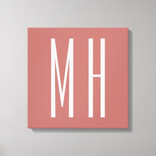 Toile Monogramme Moderne Professionnel Minimaliste (Recto)