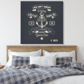 Toile Monogramme. Nautical. Citation de vie. (Insitu(Chambre))
