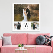 Toile Monogramme personnalisé 3 Collage photo (Insitu(Salon))