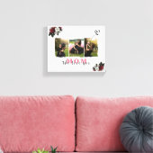 Toile Monogramme personnalisé moderne Collage photo mère (Insitu(Salon))