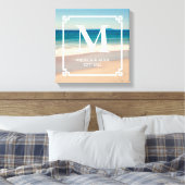 Toile Monogramme photo de mariage sur une plage pittores (Insitu(Chambre))