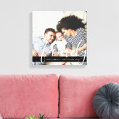 Toile Monogramme photo familiale moderne et date de créa (Insitu(Salon))