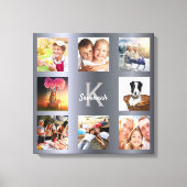 Toile Monographie de famille de collage photo argent (Recto)