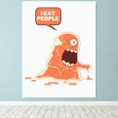 Toile Monster mange des gens (Insitu (Plancher de Bois))