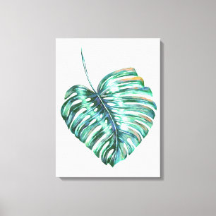Toile monstère feuille tropicale palmier aquarelle mode