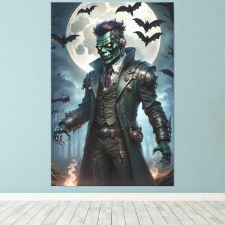 Toile Monstre de Frankenstein Steampunk Halloween