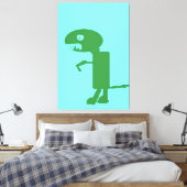 Toile Monstre Dinosaur Vert, Digital Kids Art :) (Insitu(Chambre))