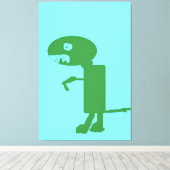 Toile Monstre Dinosaur Vert, Digital Kids Art :) (Insitu (Plancher de Bois))