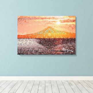 Toile Mont Fuji III Pale Orange par Rofey