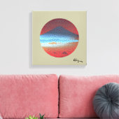 Toile Mont Fuji Jaune Beige par Rofey (Insitu(Salon))