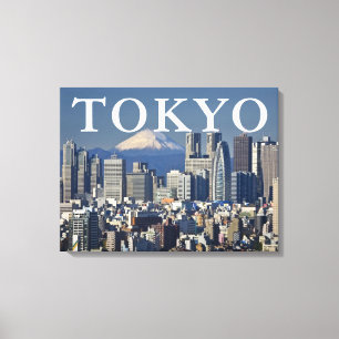 Toile Mont Fuji Skyline du quartier de Shinjuku Tokyo