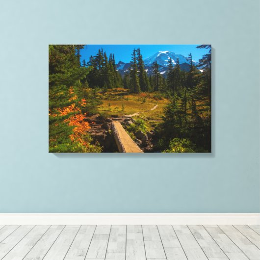 Toile Mont Rainer, Spray Park automne (Insitu (Plancher de Bois))