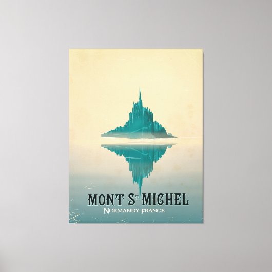 Toile mont st michel vintage poster de voyage (Recto)
