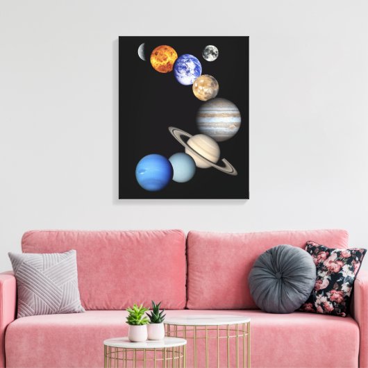 Toile Montage du système solaire (Insitu(Salon))