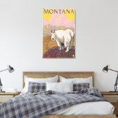 Toile Montagne ChèvreMontanaVintage Affiche de voyage (Insitu(Chambre))